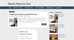 Desktop Screenshot of eideticmemorytest.com